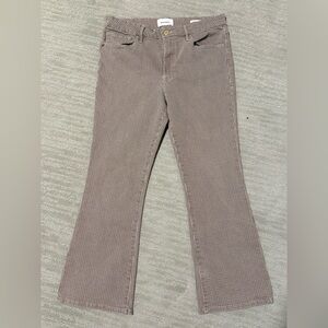 Frame Denim Houndstooth Pattern Crop Mini Boot Pants